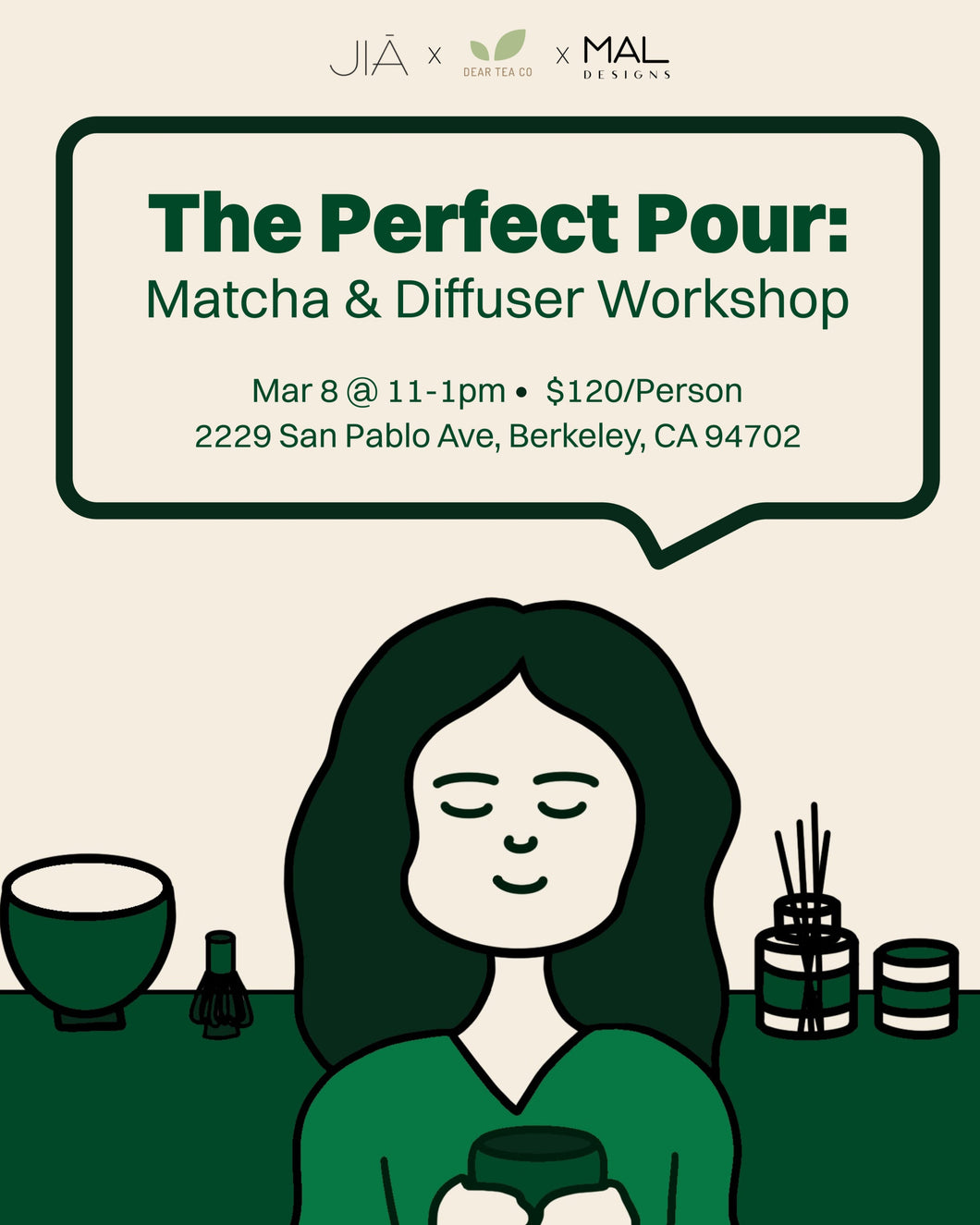 (SOLD OUT) The Perfect Pour - Matcha and Diffuser Workshop